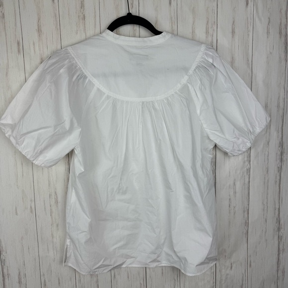J Crew NWT Puff-sleeve Cotton Poplin Popover Top SIZE 6 - Picture 4 of 5